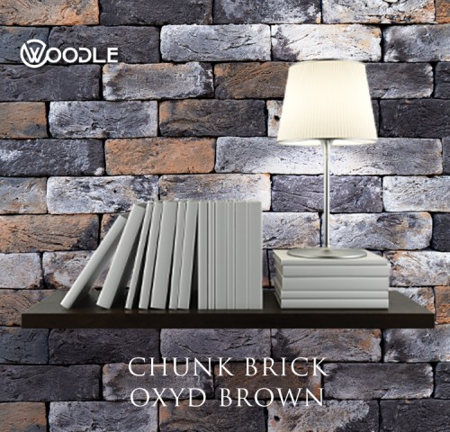 CHUNK BRICK OXYD BROWN 1