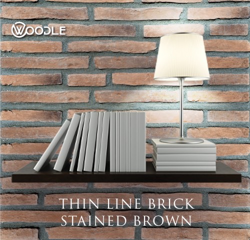 THIN LINE BRICK STAINED BROWN