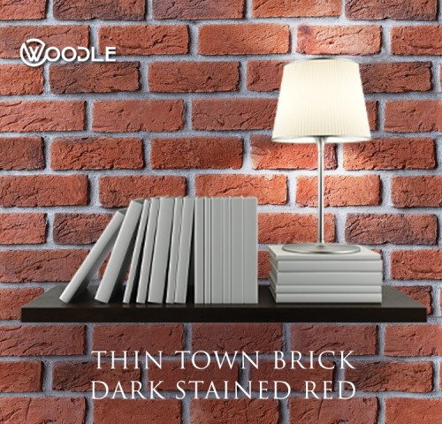 THIN TOWN BRICK DARK STAINED RED