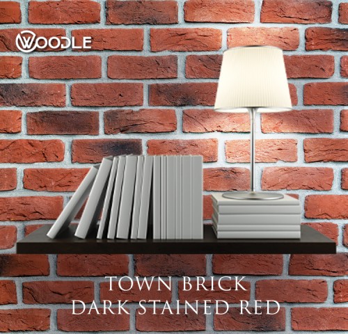 TOWN BRICK DARK STAINED RED 1