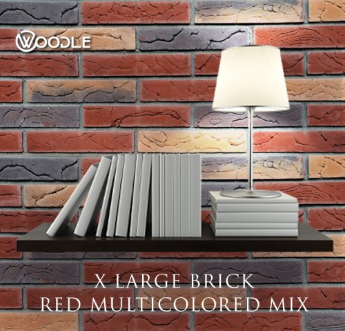 X LARGE BRICK RED MULTICOLORED MIX